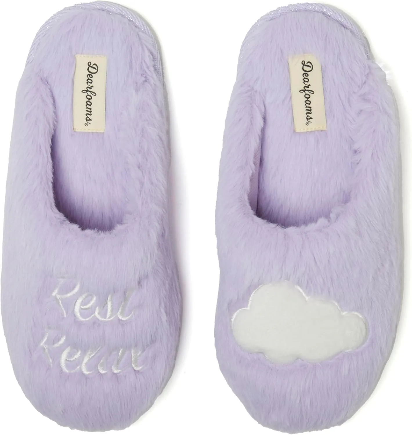 Dearfoams Women's Fluffy Cute Scuff Slipper