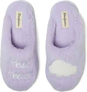 Dearfoams Women's Fluffy Cute Scuff Slipper