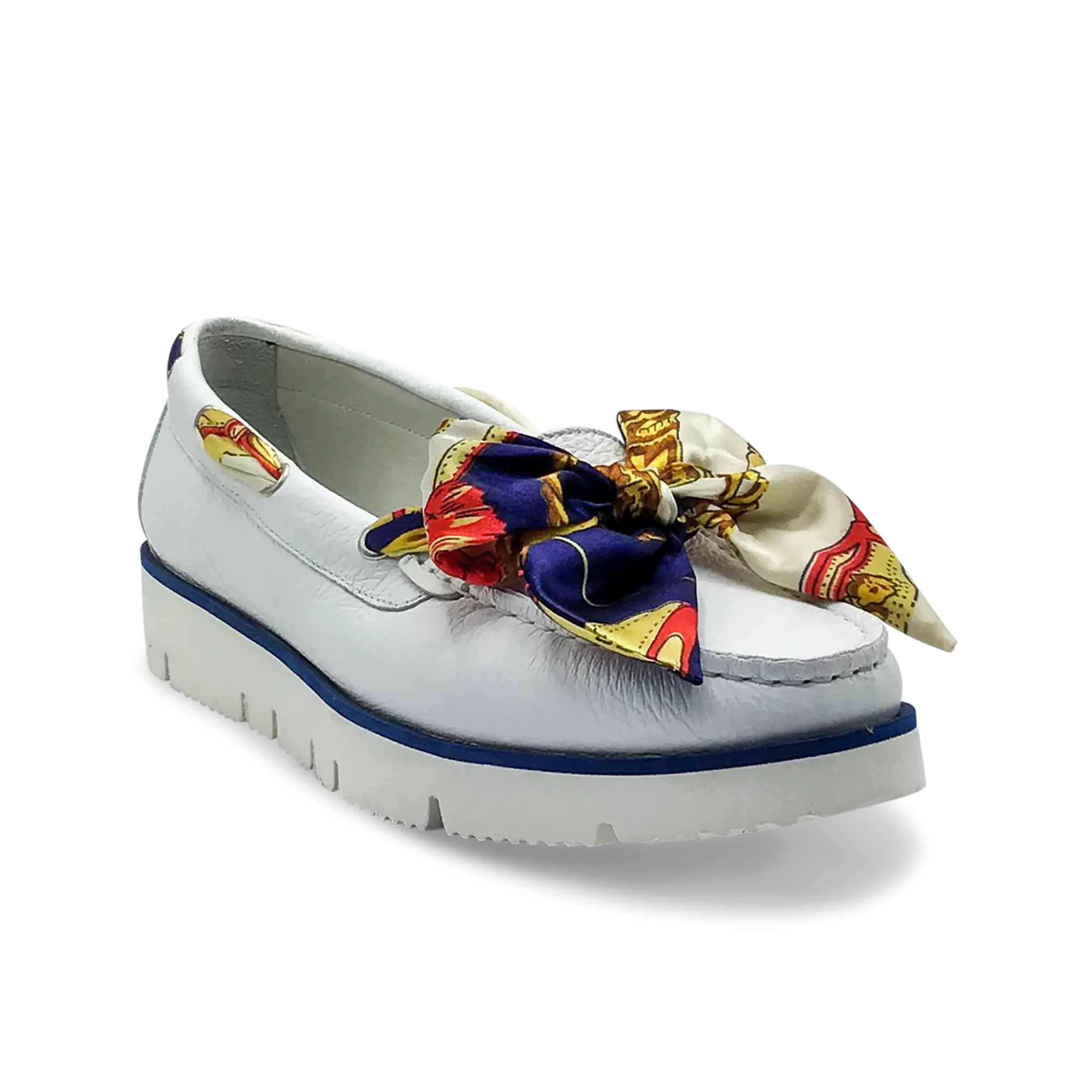 DI CHENZO Women's 1158 White Soft Grain Leather