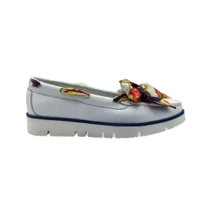 DI CHENZO Women's 1158 White Soft Grain Leather