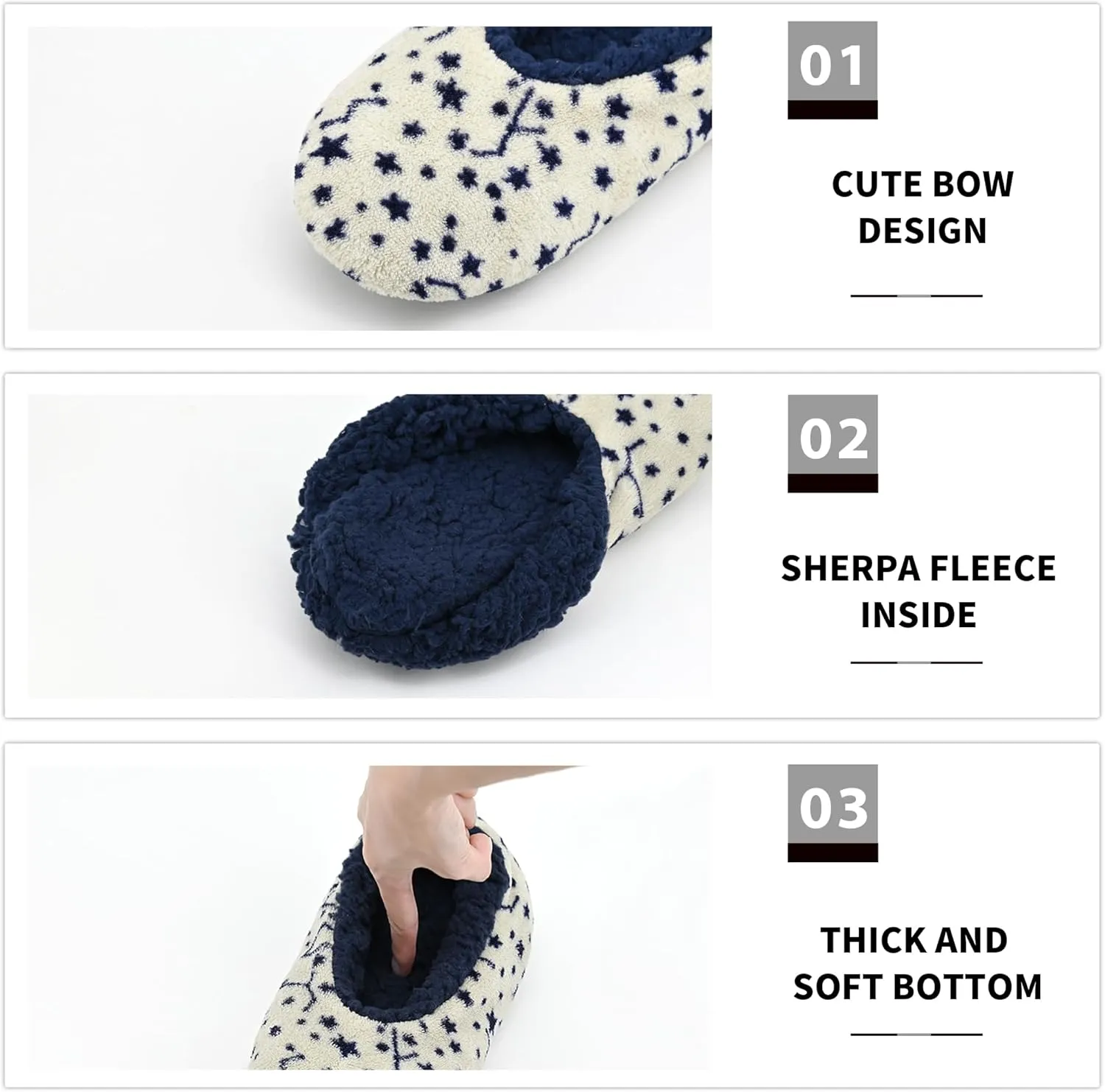 DICUIRD Slipper Socks For Women With Grippers, Fuzzy With Non Slip Bottoms, Cozy Warm Fuzzy Slippers