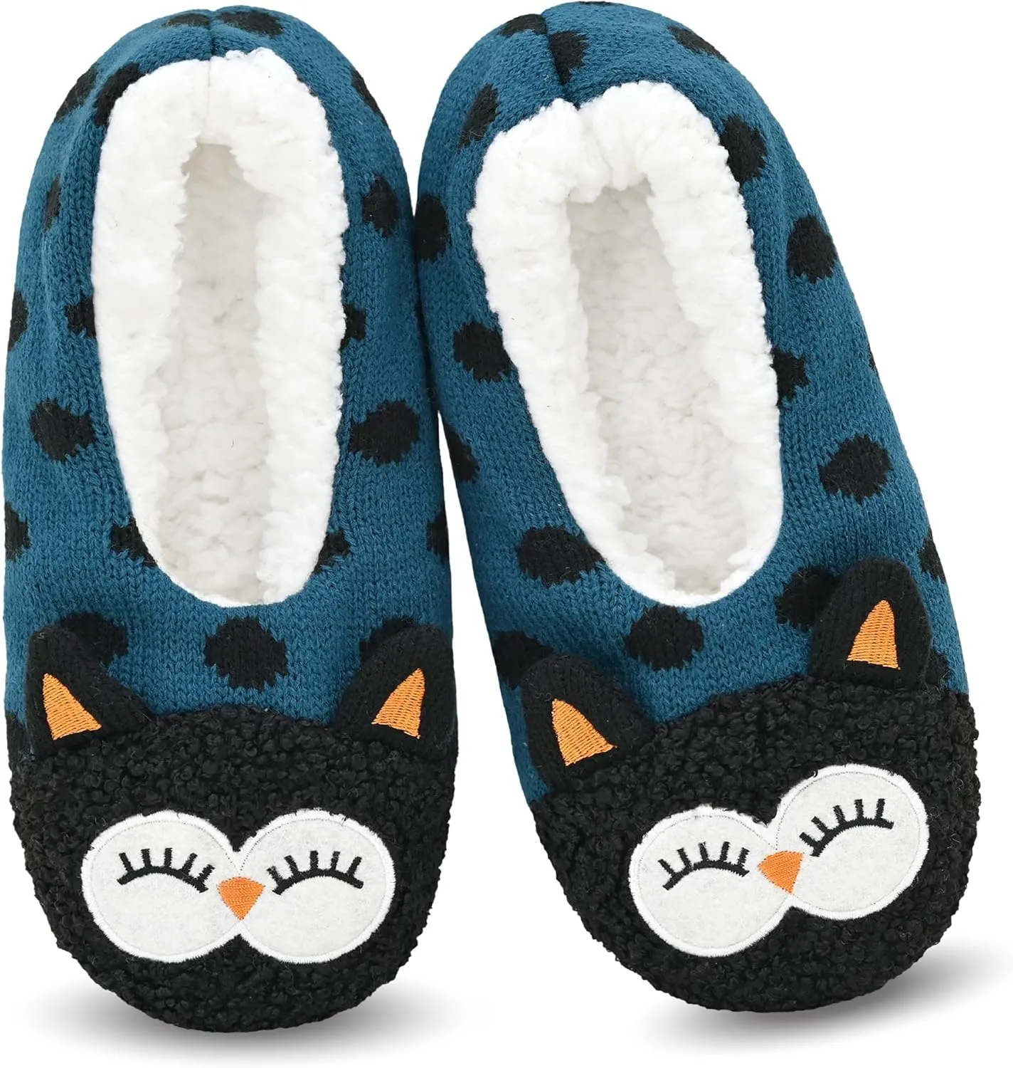 DICUIRD Womens Cute Animal Soft Sole Slipper Socks with Grippers-Fuzzy House Slippers