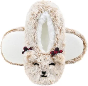 DICUIRD Womens Slipper Socks Low Cut Comfy&Warm Animal Non-skid Bedroom Slippers