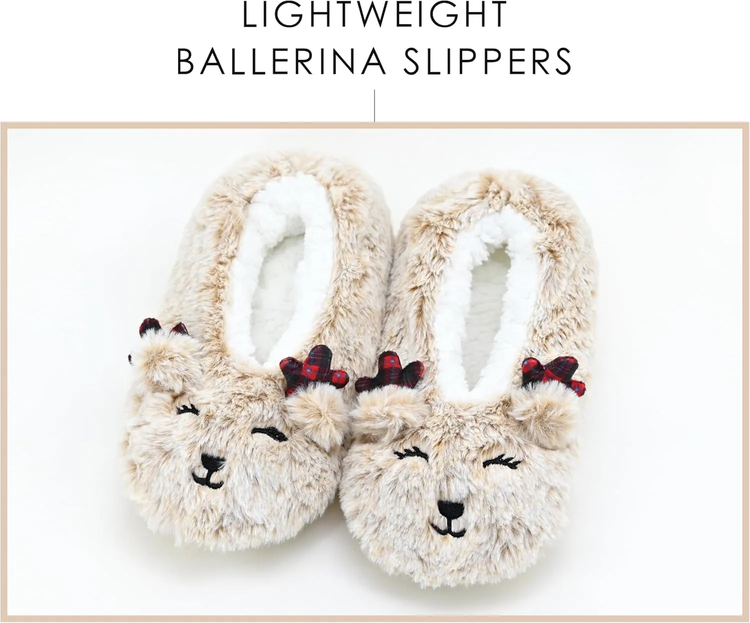 DICUIRD Womens Slipper Socks Low Cut Comfy&Warm Animal Non-skid Bedroom Slippers
