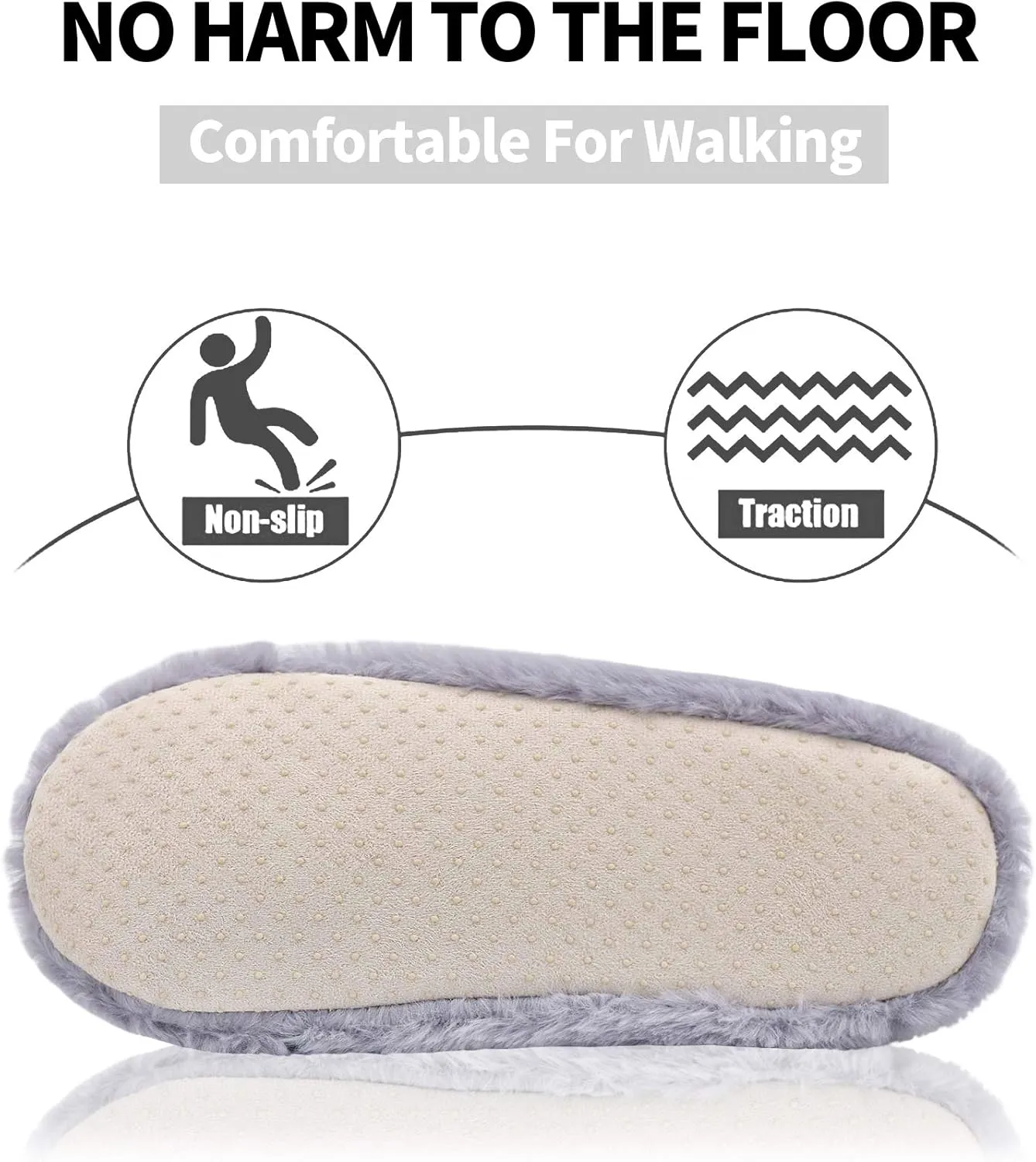 DICUIRD Womens Slipper Socks Low Cut Comfy&Warm Animal Non-skid Bedroom Slippers