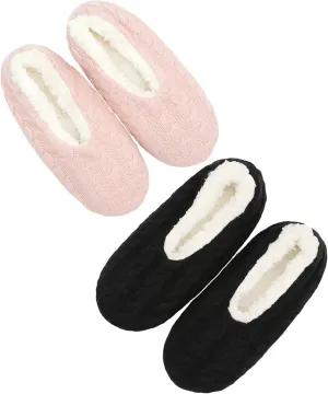 DICUIRD Womens Thick & Warm Slipper Socks with Grippers - Knit House Slippers