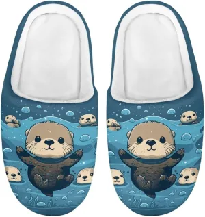 DISNIMO Kids Cozy Bedroom House Slippers with Fuzzy Plush Fleece Lining for Indoor Ourdoor Size 9-14.5