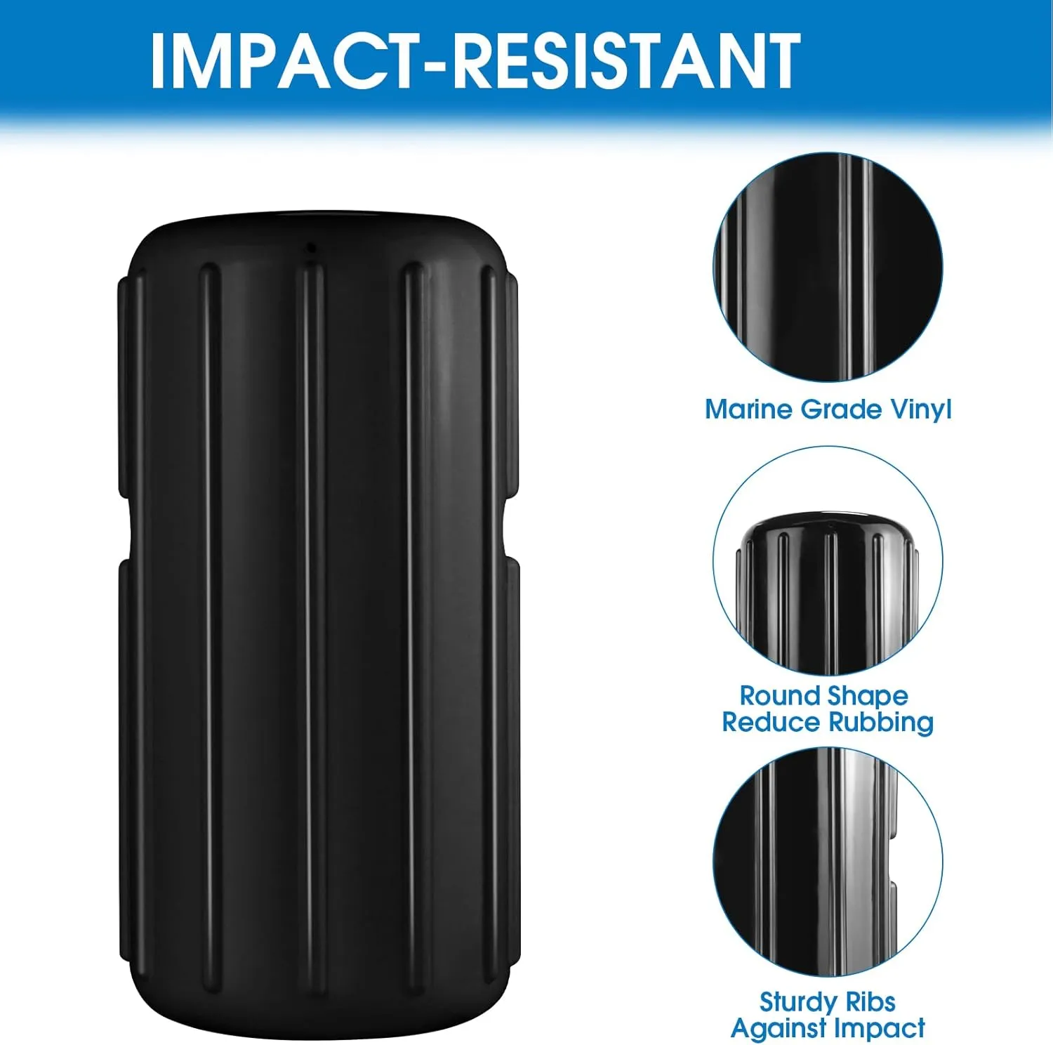 Dock Bumpers Dock Corner Bumper Fender Marine Boat Dock Bumpers for Edge Corner,Inflatable Dock Protection,Soft UV-Resistant Marine-Grade Vinyl,Stainless Steel Mounting Hardware Included,8"x16"