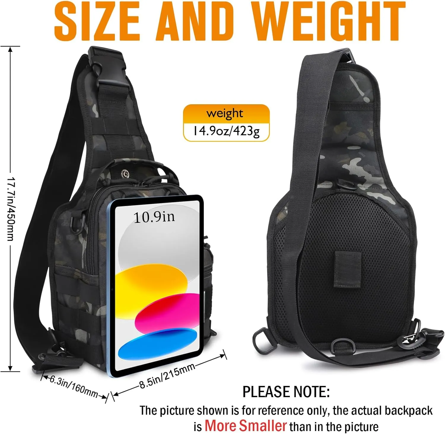 Dovesun Small Fishing Backpack, Waterproof Fly Fishing Sling Pack Tackle Bag with Tackle Boxes