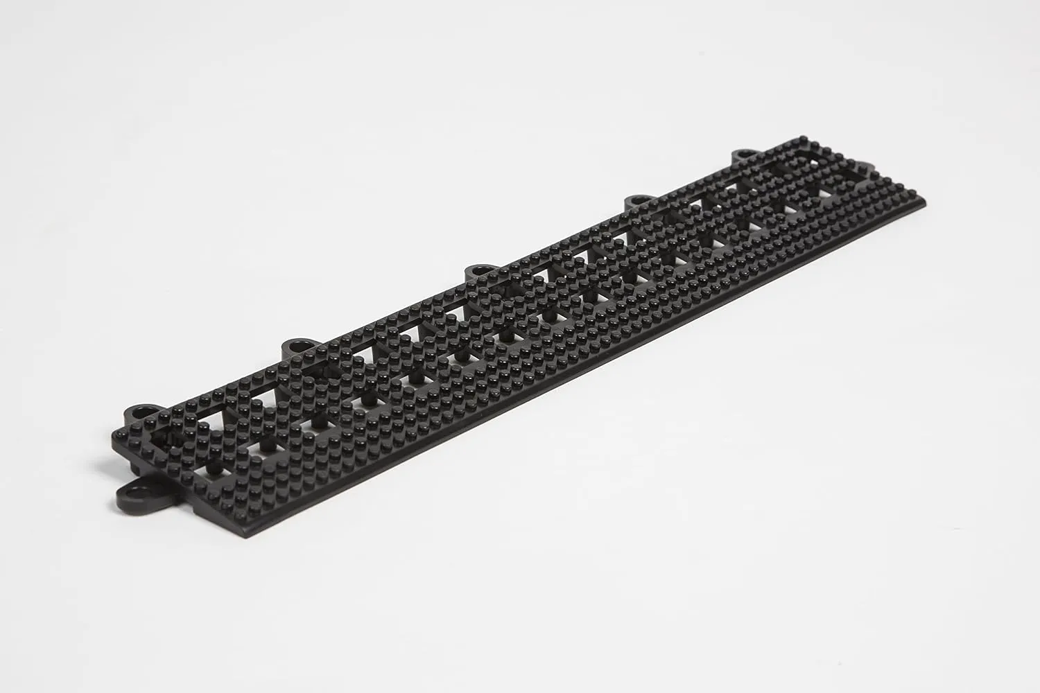 Dri-Dek® - 2"x12" Edges & 2"x2" Corners - Flexible Patio, Lanai, Balcony, Basement & Pool Deck Flooring Beveled Ramps (2"x12" Dri-Dek Edge - 6-Pack, Black)