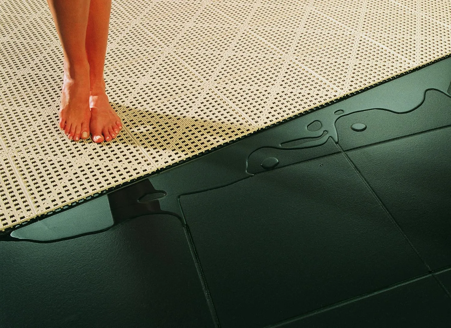Dri-Dek® - 2"x12" Edges & 2"x2" Corners - Flexible Patio, Lanai, Balcony, Basement & Pool Deck Flooring Beveled Ramps (2"x12" Dri-Dek Edge - 6-Pack, Black)