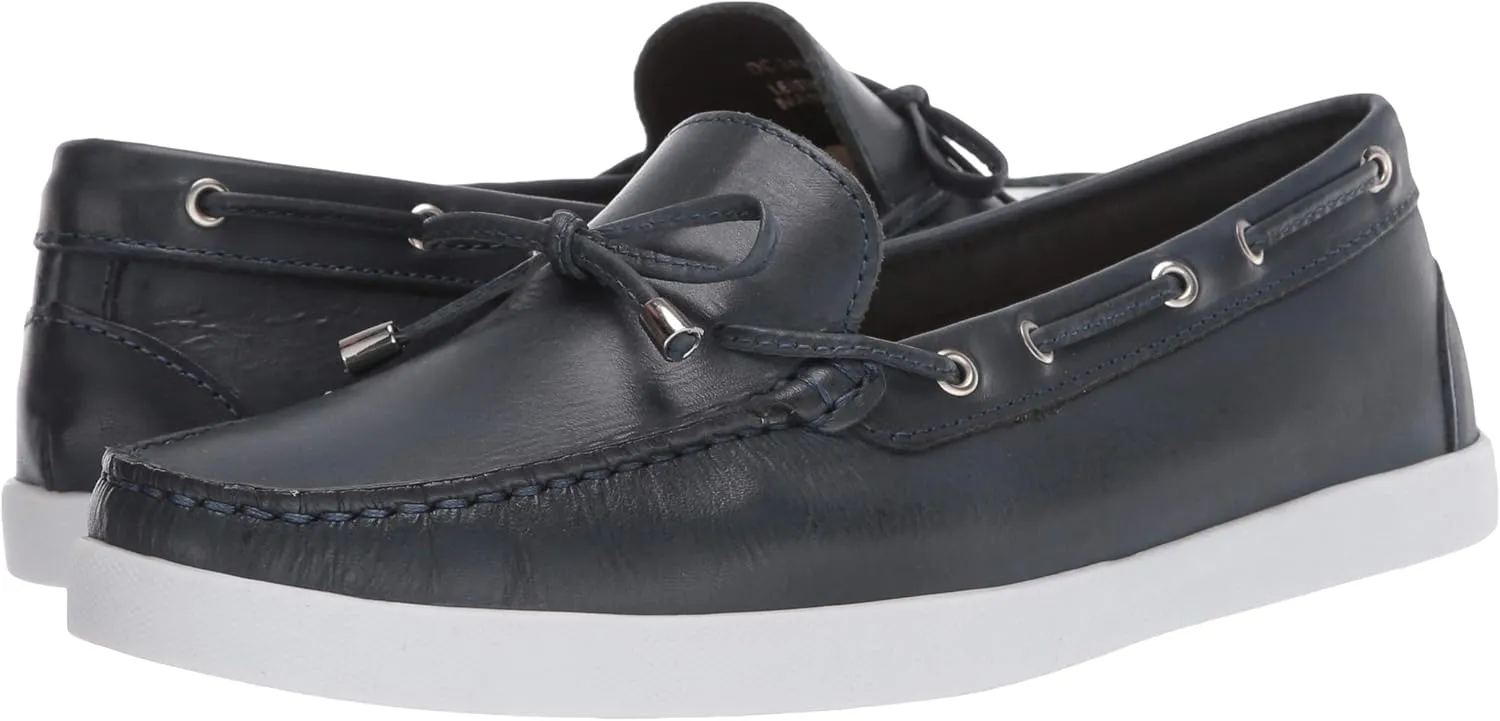 Driver Club USA Women's Leather Made in Brazil Boat Shoe with Tiebow Detail
