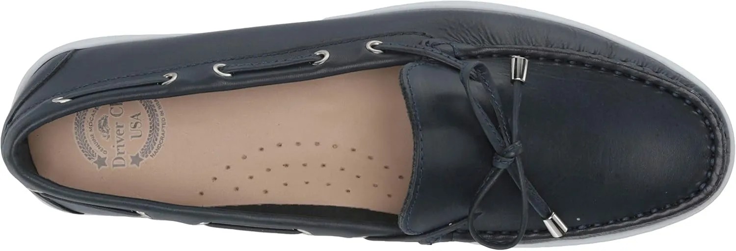 Driver Club USA Women's Leather Made in Brazil Boat Shoe with Tiebow Detail