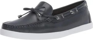 Driver Club USA Women's Leather Made in Brazil Boat Shoe with Tiebow Detail