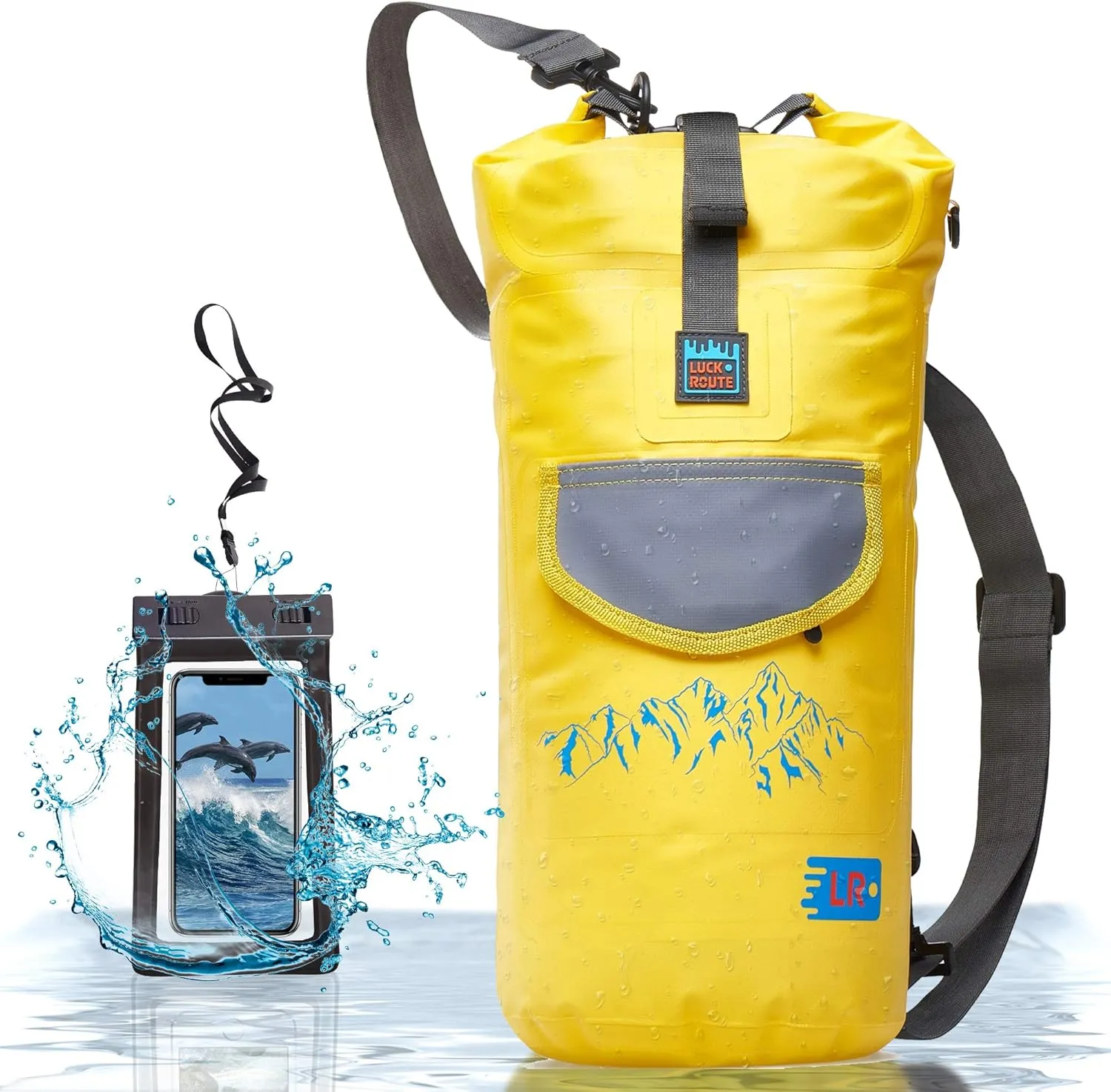 Dry Bags Waterproof (10L - Yellow) - Dry Bags for Kayaking Waterproof - Dry Sack Water Bag - Water Proof Bag - Waterproof Bags for Boating - Waterproof Backpacks - Waterproof Floating Bag
