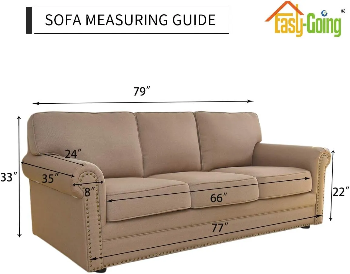 Easy-Going Fleece Stretch Sofa Slipcover Spandex Non-Slip Soft Couch Sofa Cover, Washable Furniture Protector with Anti-Skid Foam and Elastic Bottom for Kids, Pets(Sofa, Dark Gray)