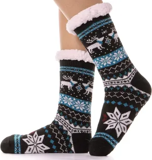 EBMORE Women Slipper Fuzzy Socks Fluffy Cozy Cabin Warm Winter Soft Thick Comfy Fleece Non Slip Home Socks