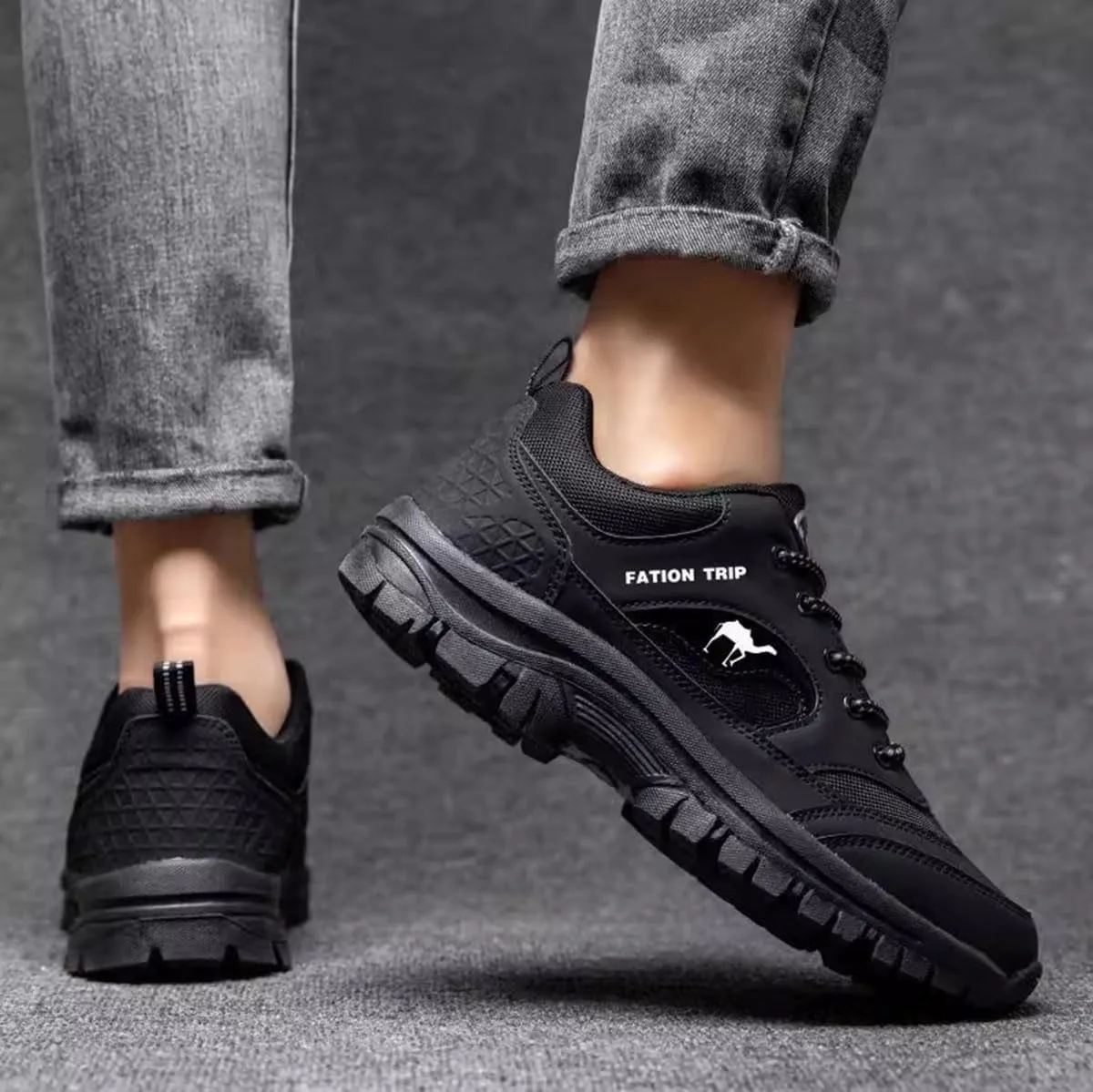 Enjerr Orthopedic Shoes Men, Men's Orthopedic Comfort Sneaker, Outdoor Rubber Hiking Walking Sneakers Loafers