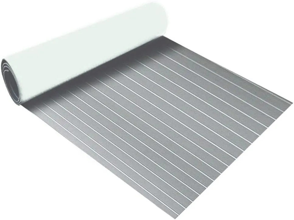 EVA Foam Faux Teak Boat Decking Sheet Carpet Self-Adhesive Non-Skid 94.5"x 46" (30 sqft) / 94.5" x 35.4" (23 sqft) Fits for Sea Deck Marine Yacht RV Boat Flooring Mats/Decking Pad