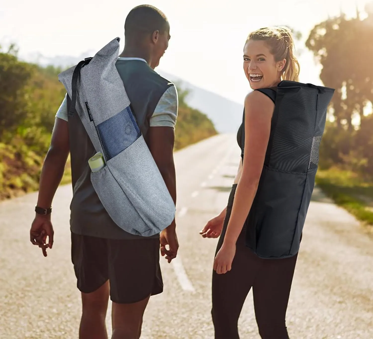 Explore Land Oxford Yoga Mat Storage Bag with Breathable Mesh Window and Large Pockets