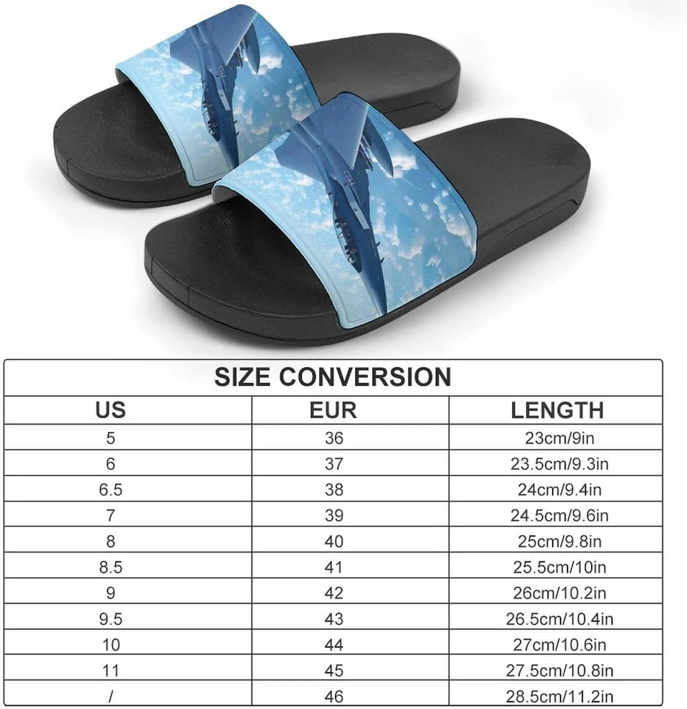 F-15 Eagle Jet Plane Slippers for Women Men Anti-Slip Shower Slides Open Toe Slippers for Home Outdoor Beach