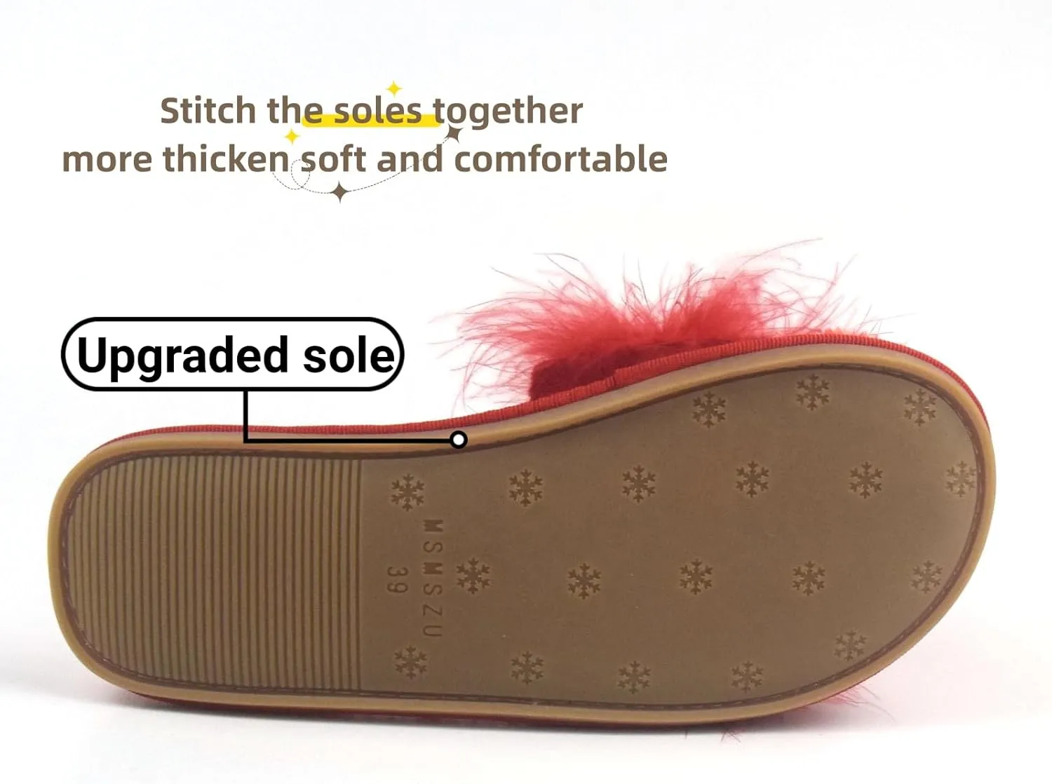 FAYUEKEY Fuzzy Slippers for Women Fluffy Furry House Bedroom Shoes