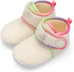 FEETCITY Baby Booties Girls Boys Infant Slippers First Walkers Shoes Warm Socks Newborn Crib Shoes