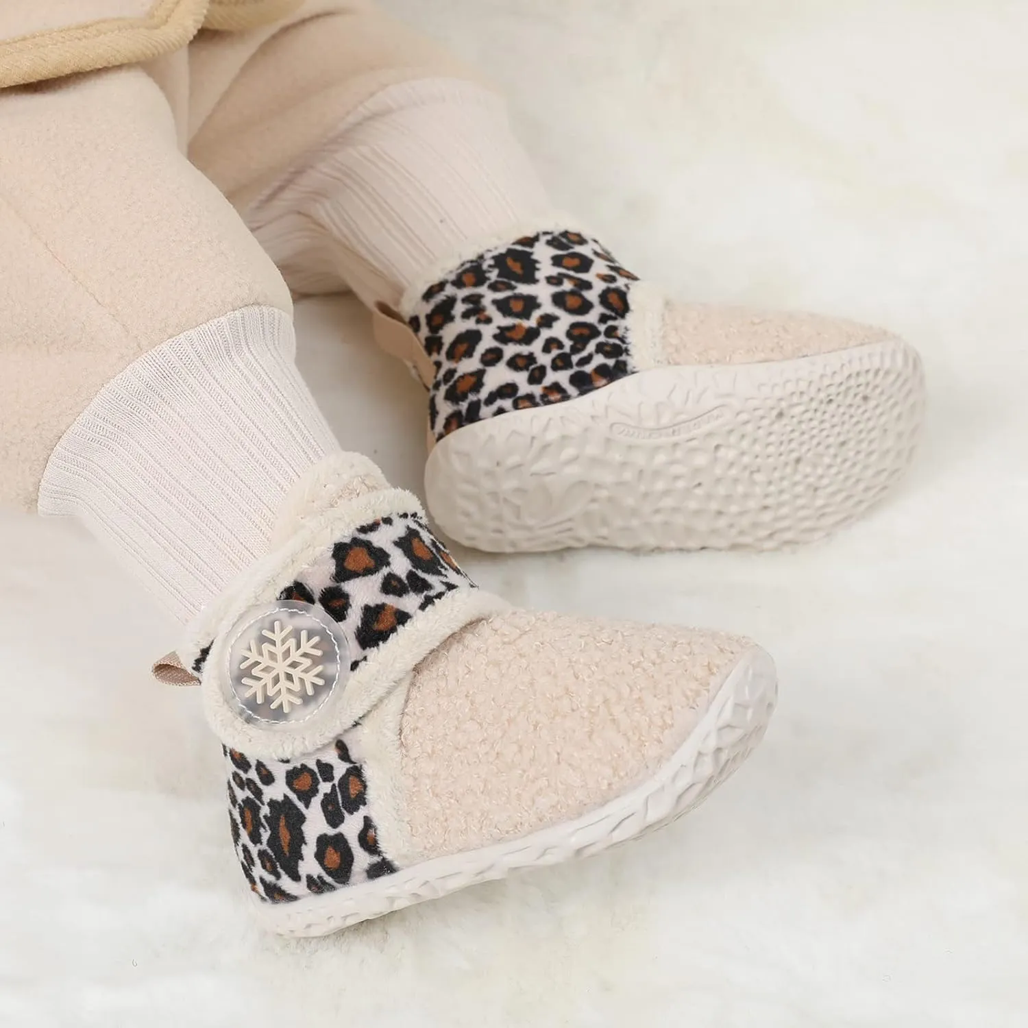 FEETCITY Baby Booties Girls Boys Infant Slippers First Walkers Shoes Warm Socks Newborn Crib Shoes