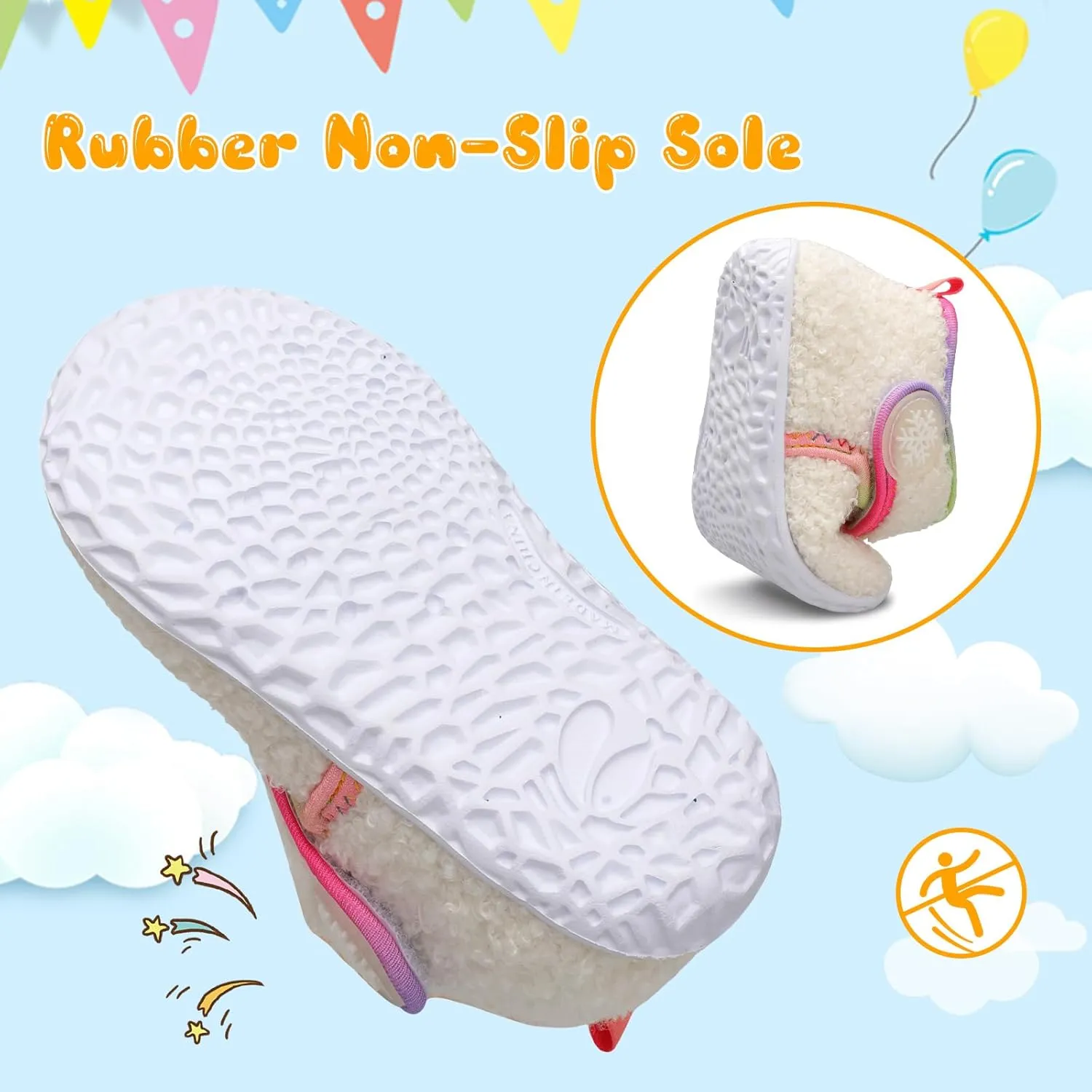 FEETCITY Baby Booties Girls Boys Infant Slippers First Walkers Shoes Warm Socks Newborn Crib Shoes