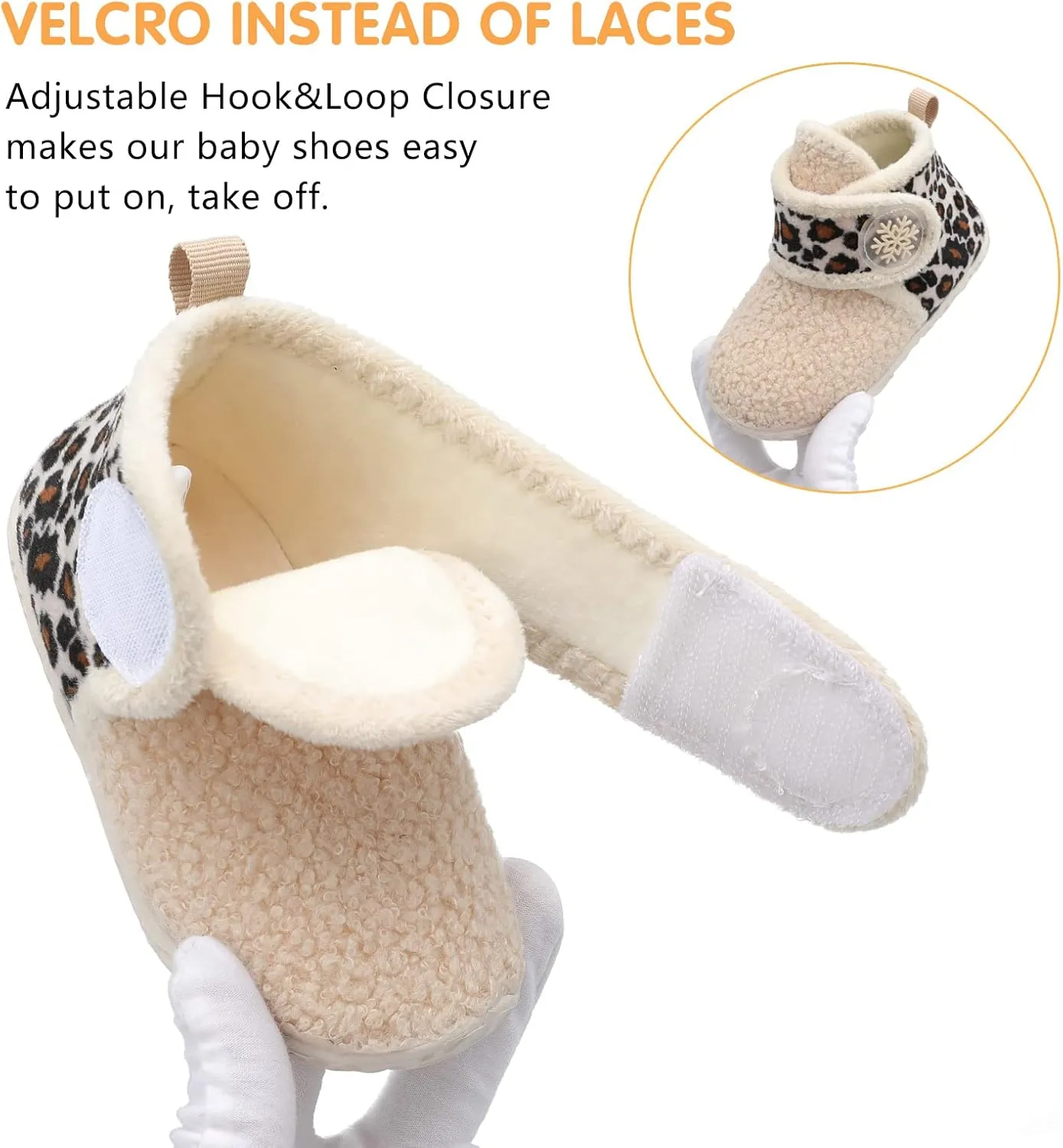 FEETCITY Baby Booties Girls Boys Infant Slippers First Walkers Shoes Warm Socks Newborn Crib Shoes