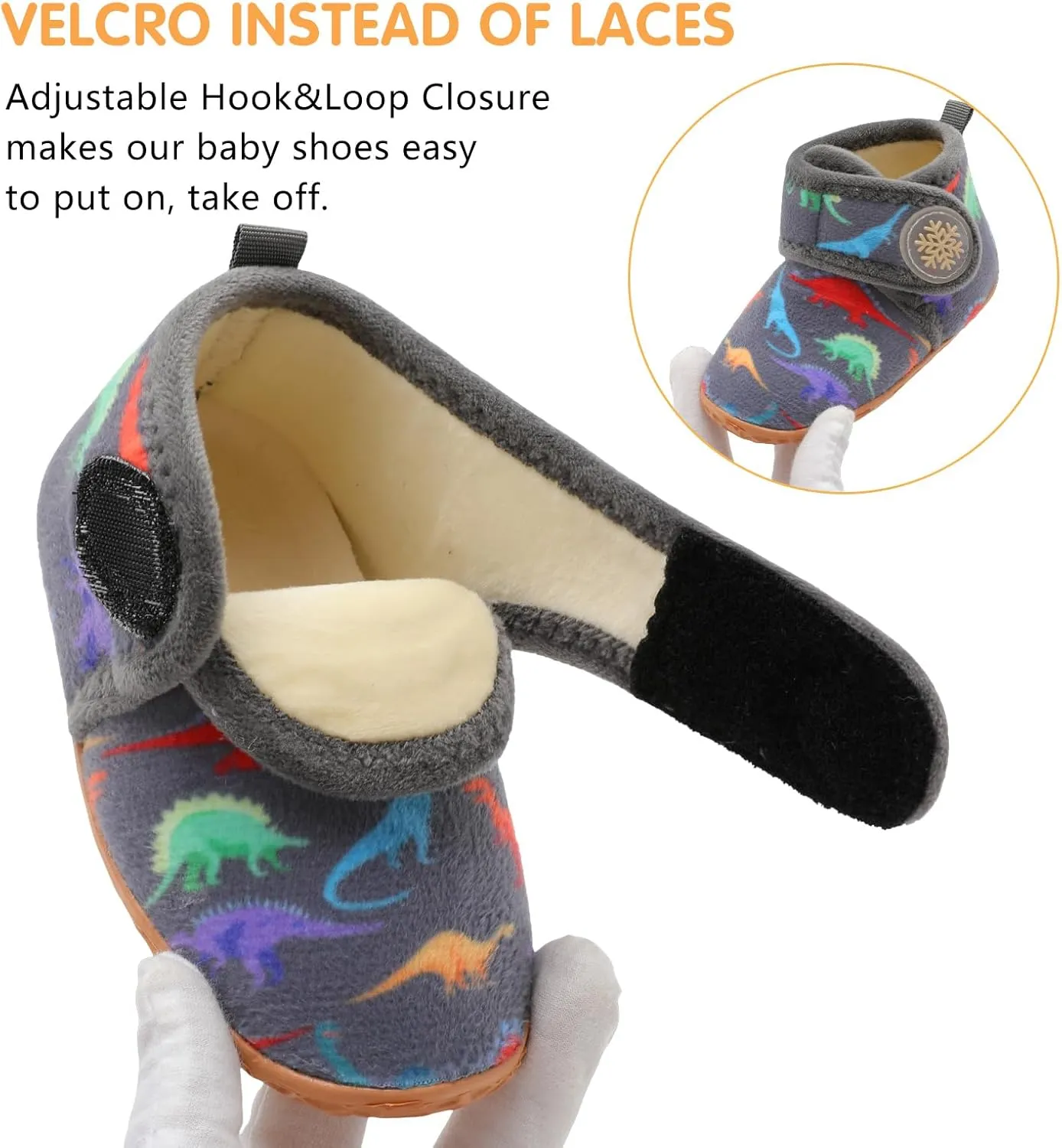 FEETCITY Baby Booties Girls Boys Infant Slippers First Walkers Shoes Warm Socks Newborn Crib Shoes