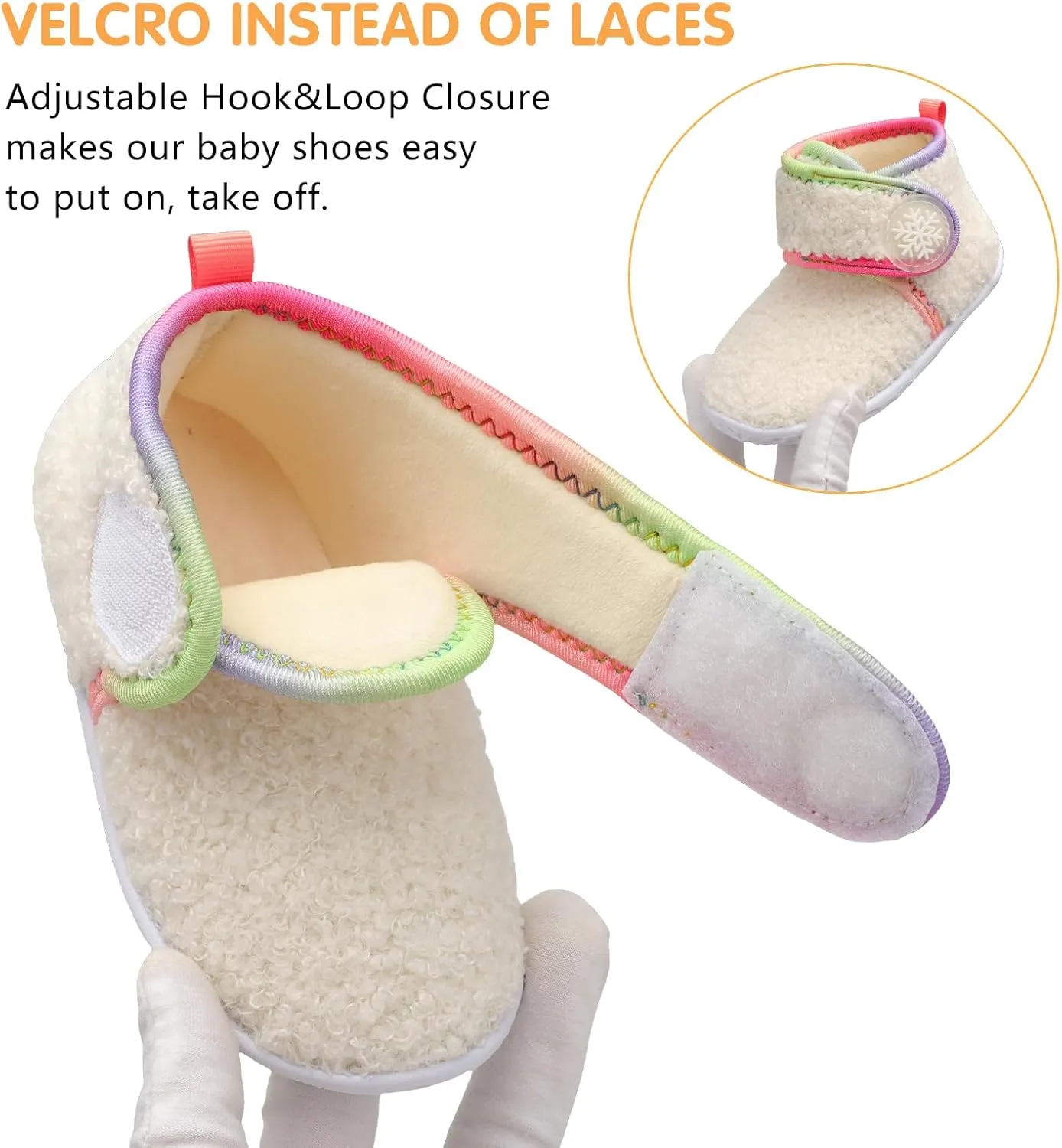 FEETCITY Baby Booties Girls Boys Infant Slippers First Walkers Shoes Warm Socks Newborn Crib Shoes