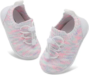 FEETCITY Baby Shoes Boys Girls First Walking Shoes Infant Sneakers Crib Shoes Breathable Lightweight Slip On Shoes