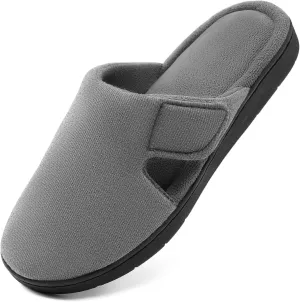 festooning Women's Slippers Soft Fuzzy Lined Memory Foam Adjustable Slip On Slides with Arch Support Comfy Warm Non-Slip Indoor House Slipper Shoes for Ladies