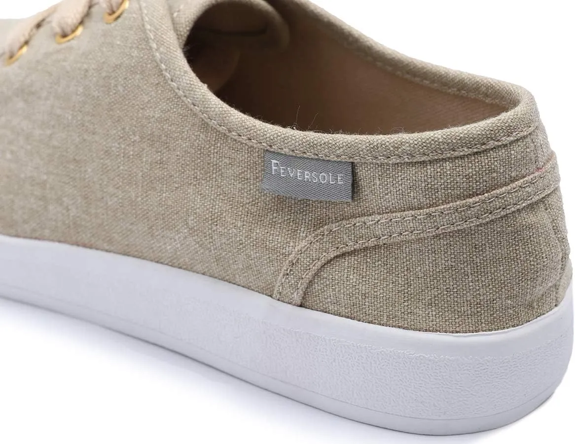 FEVERSOLE Comfort Women's Slip-On Lightweight Walking Shoes Casual Outfits Canvas Breathable Soft Loafers