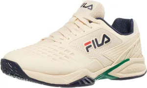 Fila Axilus 2 Energized Mens Tennis Shoe Ecru/Navy/Ultramarine Green (US Footwear Size System, Adult, Men, Numeric, Medium, 7)