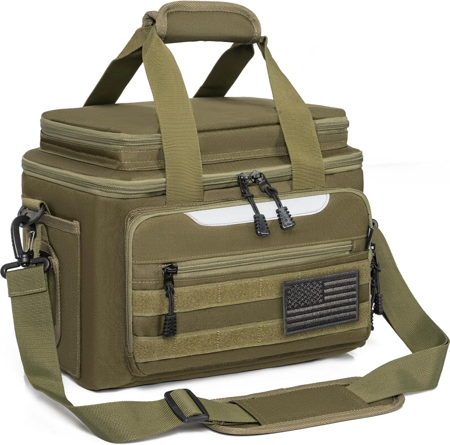 Fishing Tackle Bag for Fishing, Water Resistant Fishing Gear Storage Bag, Soft Tackle Box Storage Case for Saltwater or Freshwater (Green)