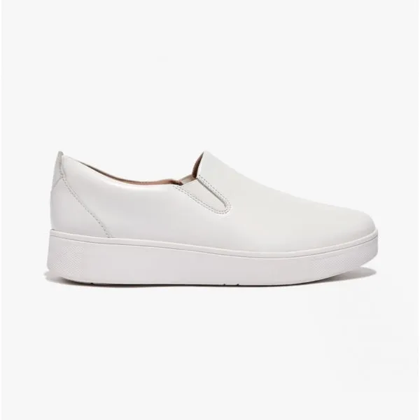 FitFlop RALLY SLIP-ON SKATE Womens Slip-On Trainers Urban White
