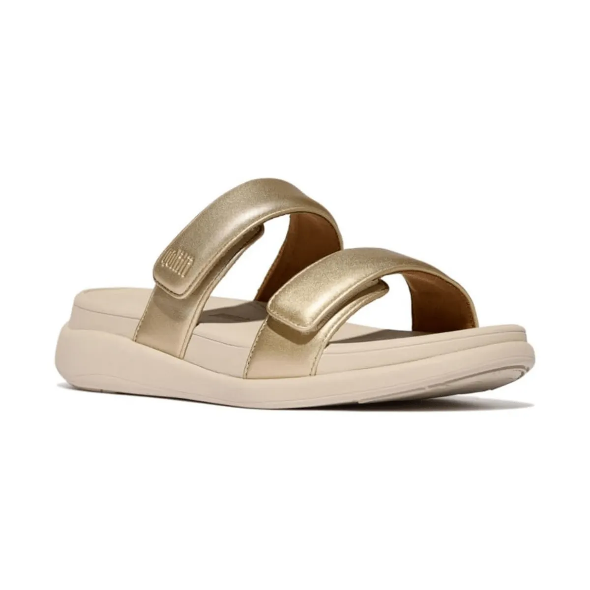 FitFlop Women's F-Mode GO Adjustable Two-Bar Platino