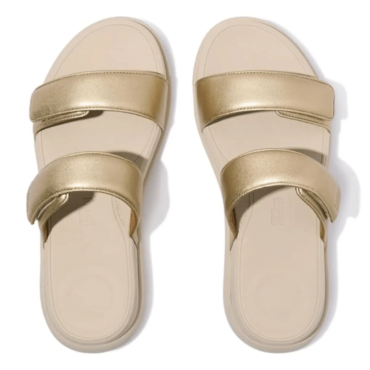 FitFlop Women's F-Mode GO Adjustable Two-Bar Platino