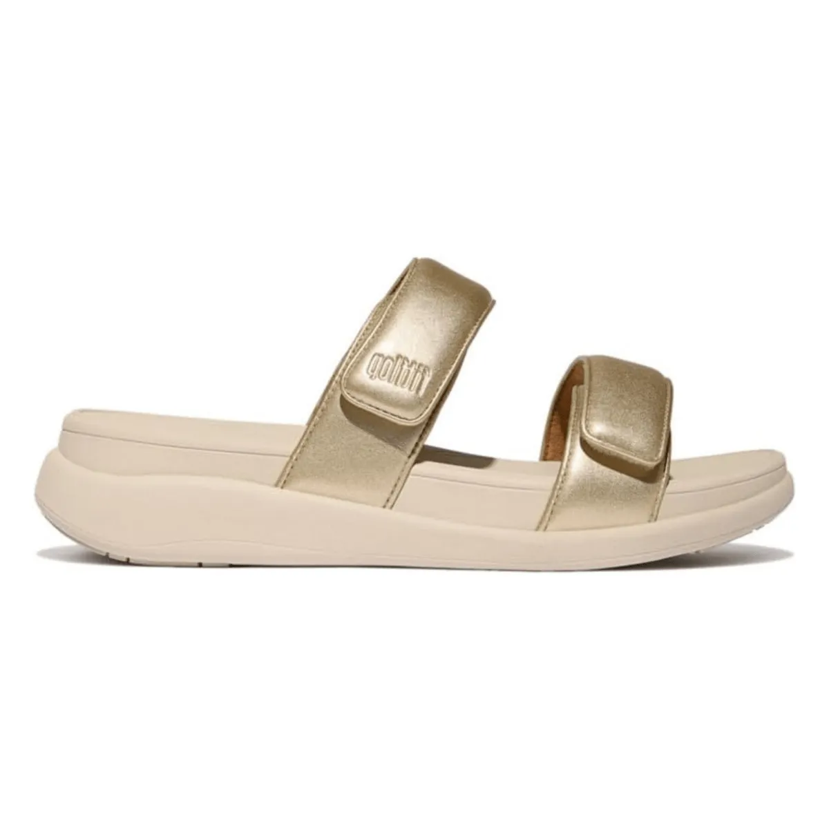 FitFlop Women's F-Mode GO Adjustable Two-Bar Platino