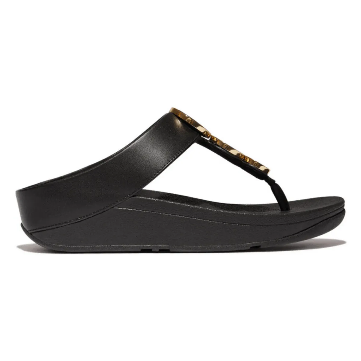 FitFlop Women's Fino Resin Metallic Tortoise/Black