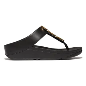 FitFlop Women's Fino Resin Metallic Tortoise/Black