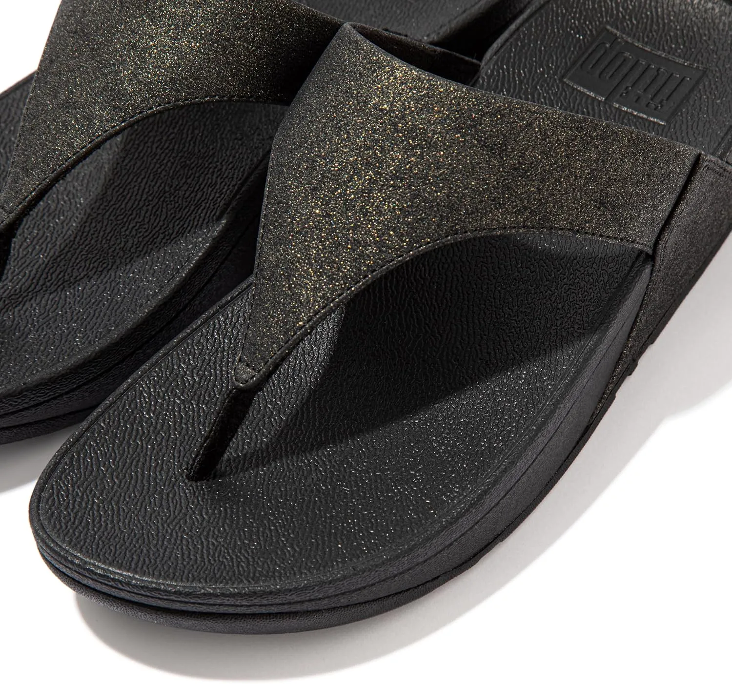 FitFlop Women's Lulu Crystal Feather Original Fit Toe-Post Wedge Sandal