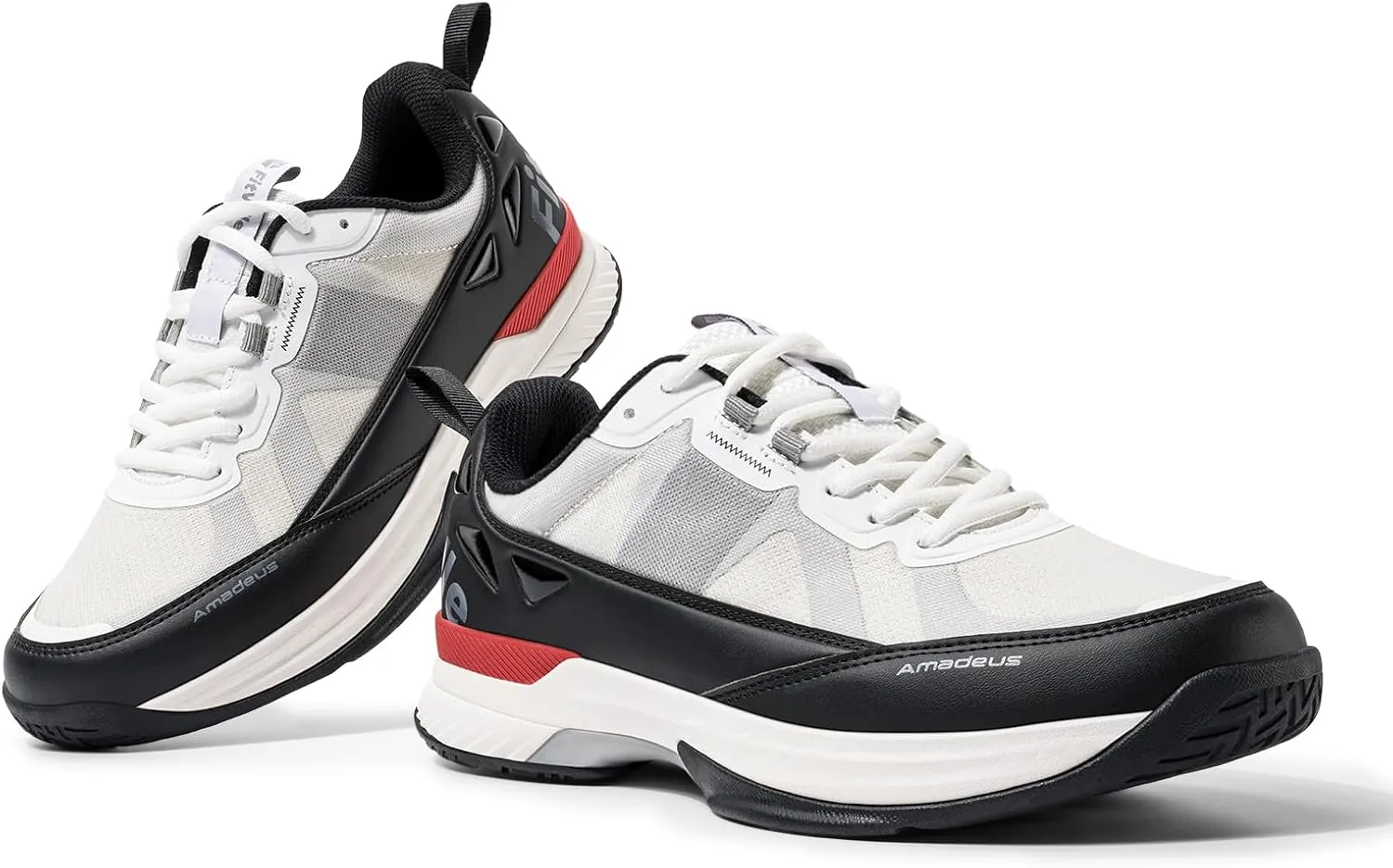 FitVille Wide Tennis Shoes for Men Pickleball Shoes Lightweight Breathable All Court Athletic Shoes with Arch Support & Wide Toe Box