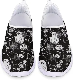 FKELYI Women's Slip On Halloween Walking Shoes Athletic Tennis Sneakers Breathable Mesh Running Shoes