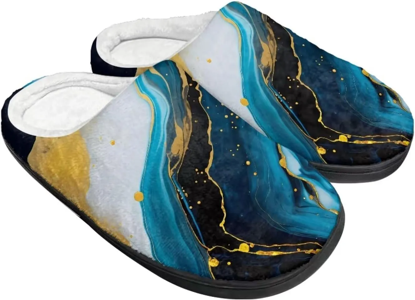 Flashideas Slippers for Women Men Soft Fluffy Warm Home Non-Slip Couple Style Casual Slippers