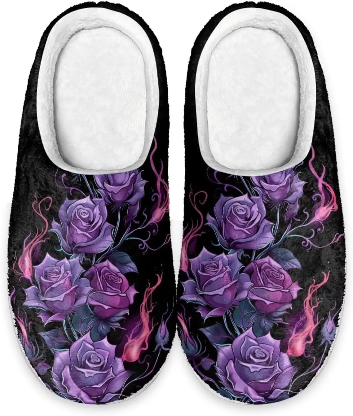 Flashideas Slippers for Women Men Soft Fluffy Warm Home Non-Slip Couple Style Casual Slippers