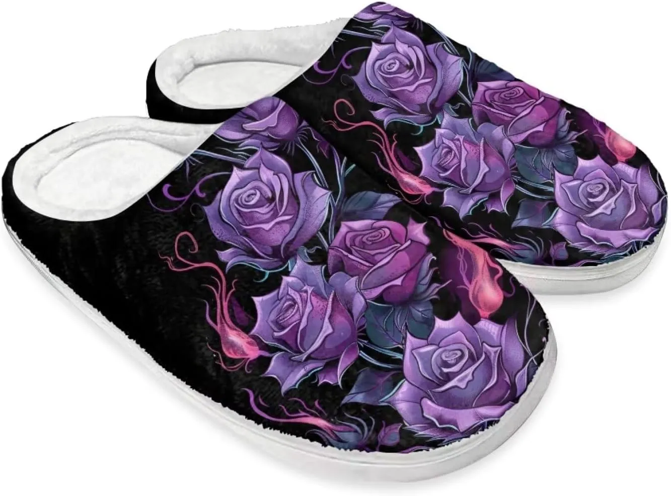 Flashideas Slippers for Women Men Soft Fluffy Warm Home Non-Slip Couple Style Casual Slippers