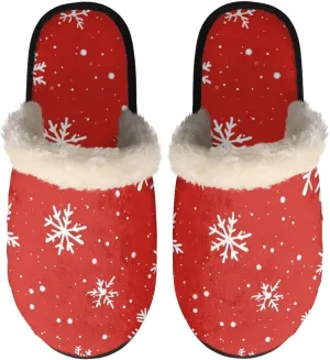 Flashideas Slippers for Women Retro Soft Fuzzy Slippers Couple Casual Fluffy Slippers for Indoor and Outdoor